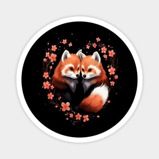 Red Panda Couple Valentine Magnet